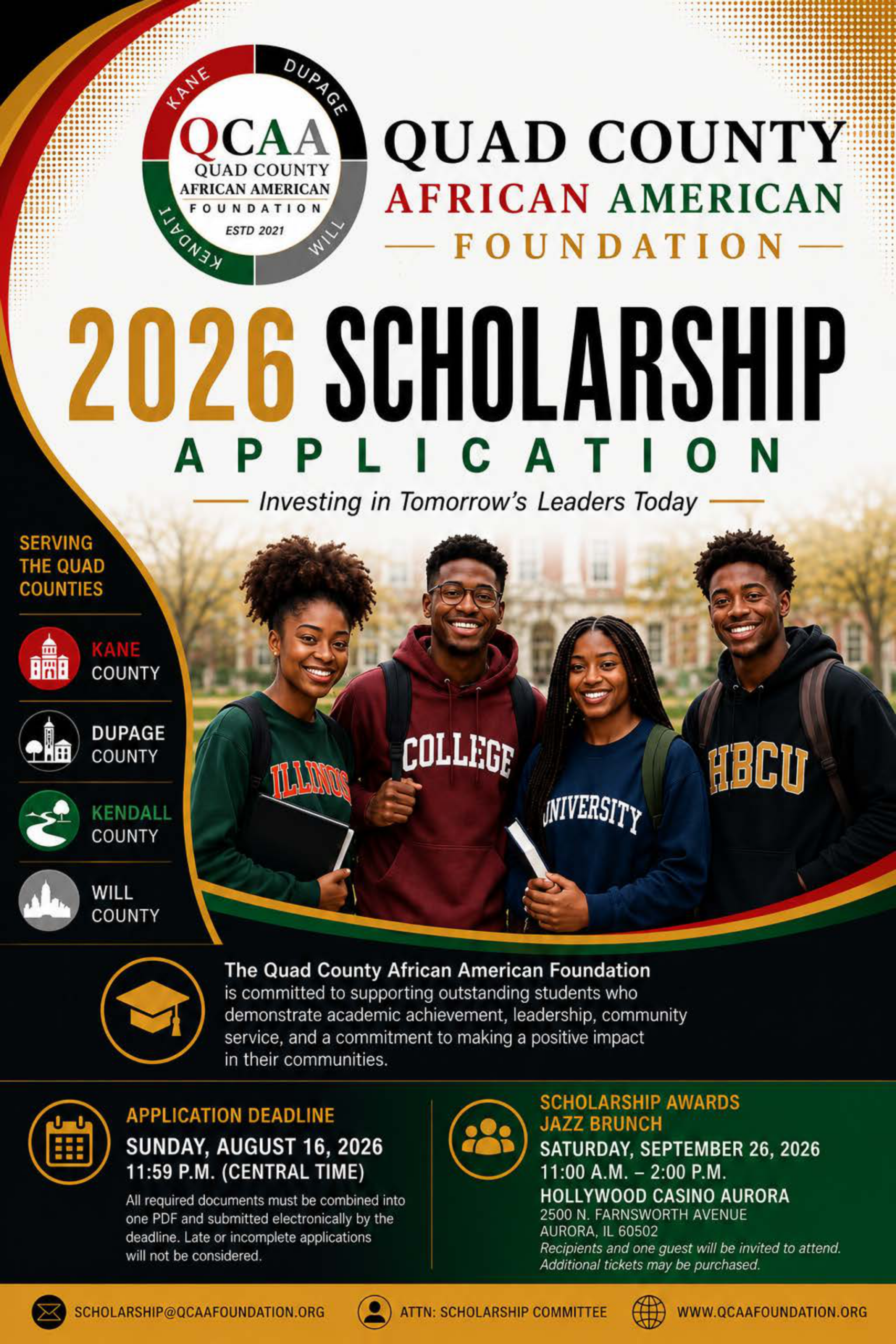 2026 QCAA Foundation Scholarship Application Flyer